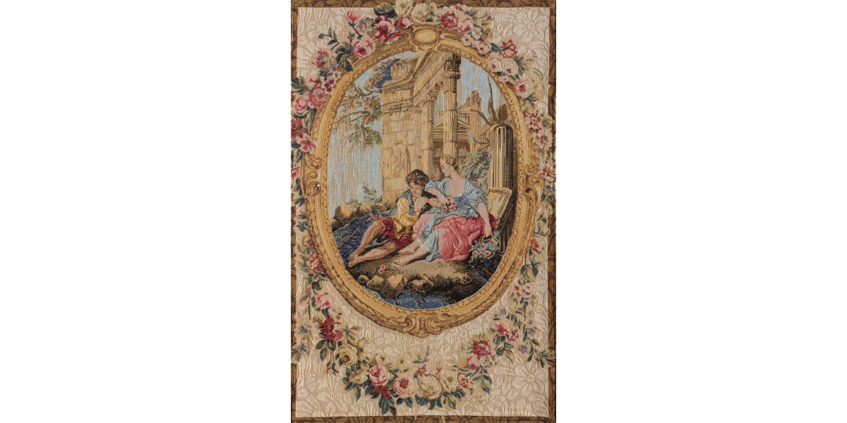 Gobelín Tapisserie Serenade a la maniere de F. Boucher Gobelín Tapisserie Serenade a la maniere de F. Boucher